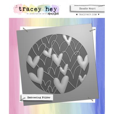 Tracey Hey Embossingfolder - Doodle Heart